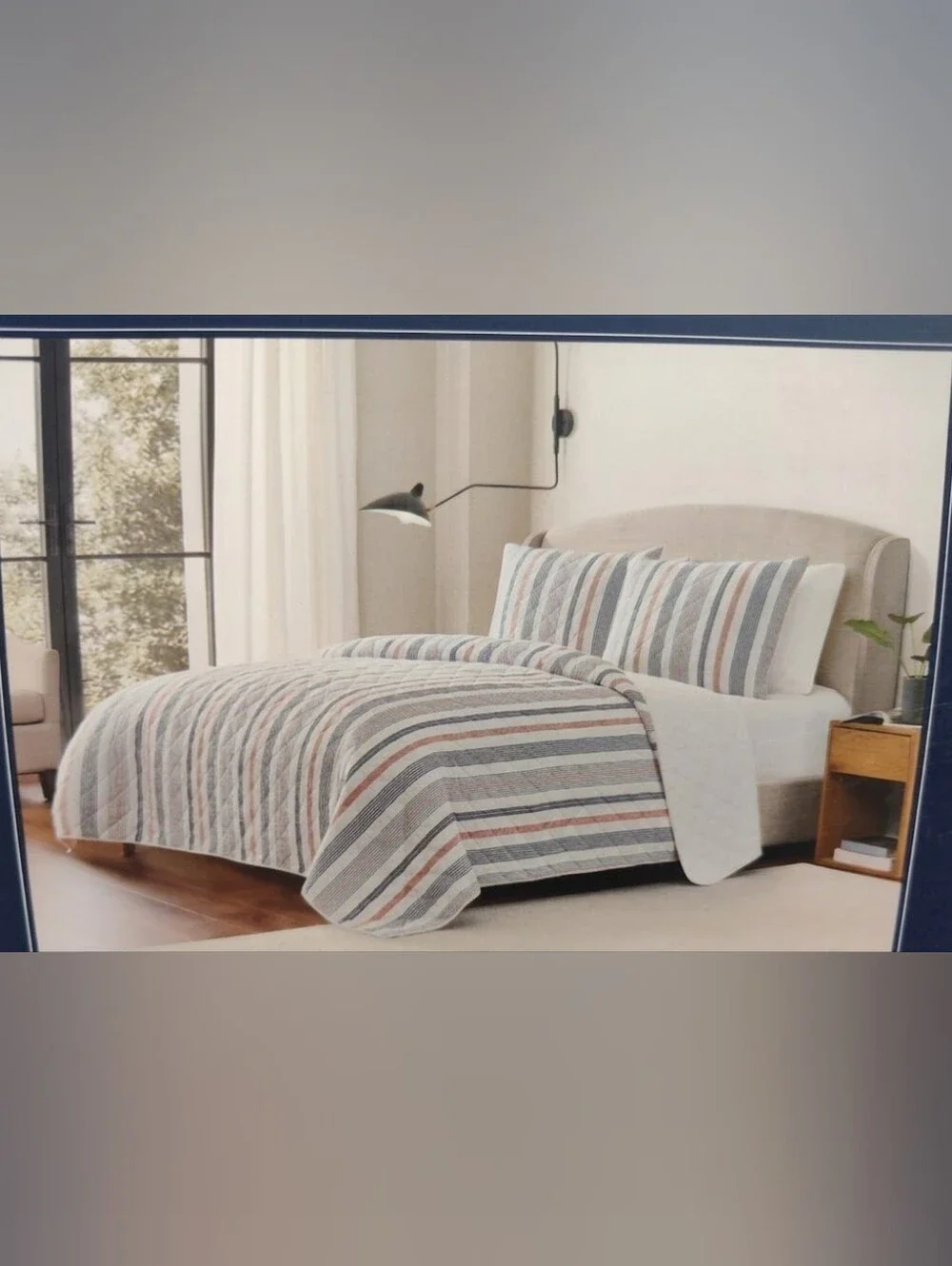 NWT! Brooks Brothers 100% Cotton Slub 3 Piece King Size Quilt Set